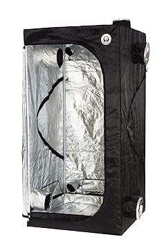 Heisenberg Growzelt Growbox Growschrank für Homegrowing, Indoor Pflanzenzucht, Größe ca. 100 x 100 x 200cm, schwarz
