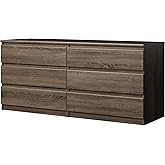 Tvilum Scottsdale 6 Drawer Double Dresser, Truffle