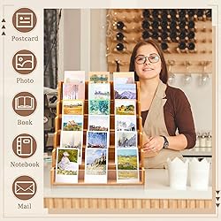 Yuntau 6 Tier Greeting Card Display Stand Wood