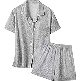 Umeyda Girls & Women Pajamas Set Soft Button-Down Sleepwear Lyocell Nightwear 2 Pjs Set Loungewear