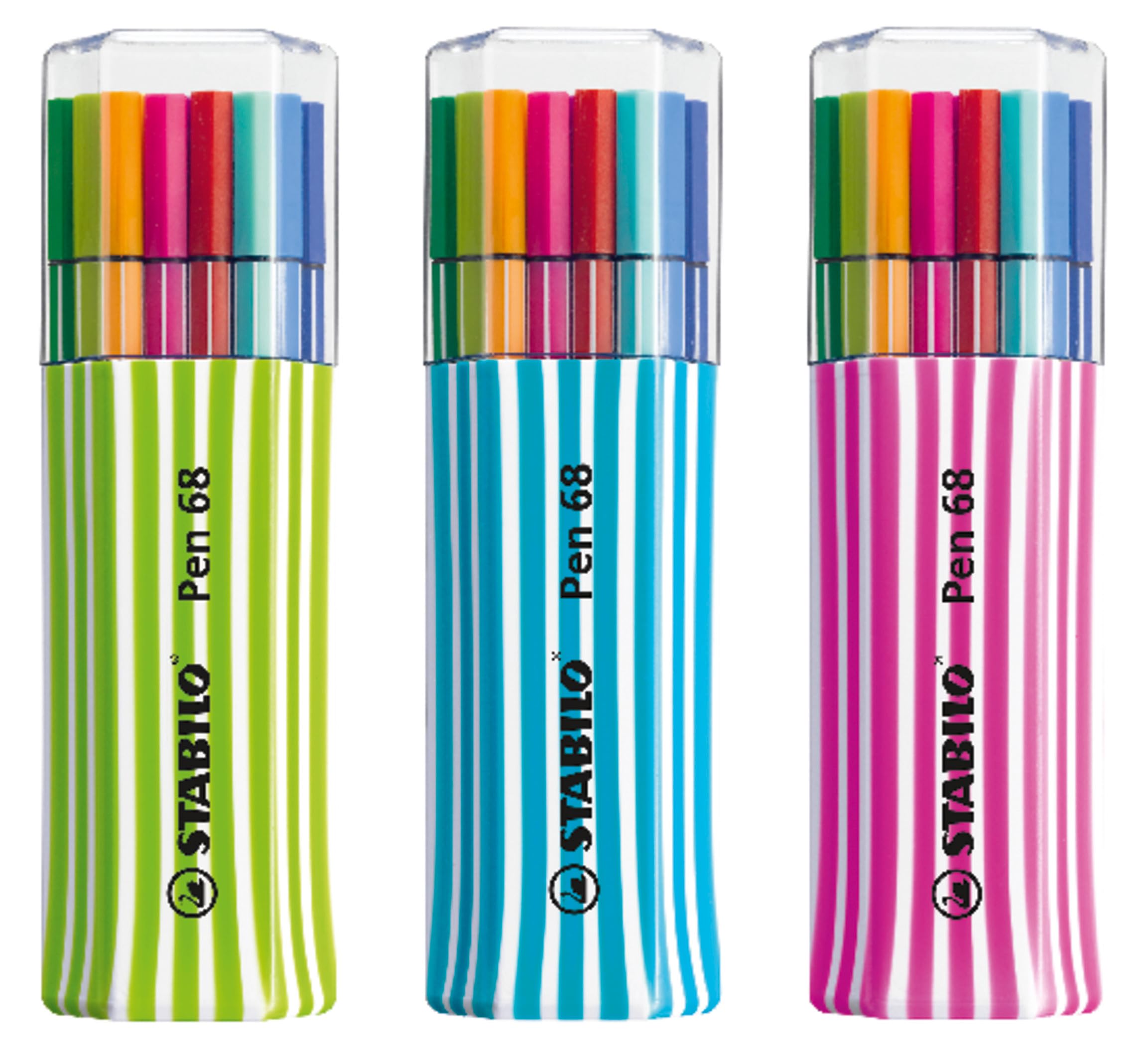 STABILO Premium Felt Tip Pen Pen 68 - Set of 15 - Assorted Colours