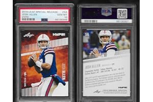 PSA 10 JOSH ALLEN ROOKIE LEAF HYPE GRADED PSA GEM MINT 10 BILLS HOT QUARTERBACK SUPERSTAR LOW POPULATION ON THIS CARD