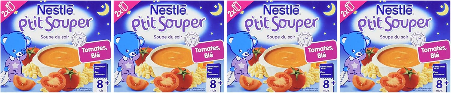 Nestle Bebe P Tit Souper Tomates Ble Soupe Du Soir Des 8 Mois Lot De 2 Amazon Fr Epicerie