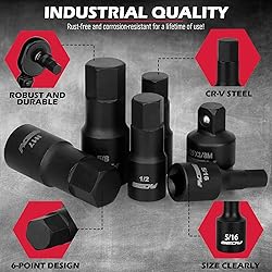 Hex Bit Impact Socket Set: 36-Piece with 4