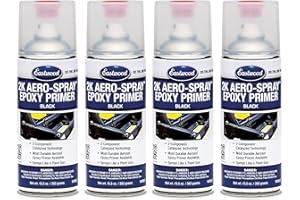 Eastwood 2K Epoxy Black Primer | AeroSpray Catalyzed Technology | Durable Direct to Metal Automotive Paint | Primer on Car Body Filler & Fiberglass | 4 Pack