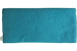 Peacegoods Unscented Eye Pillow - Made from Soft Cotton Flannel - Weighted filled with Flax Seed Microwavable - Yoga Massage Headache Sleep Made USA - teal green turquoise blue