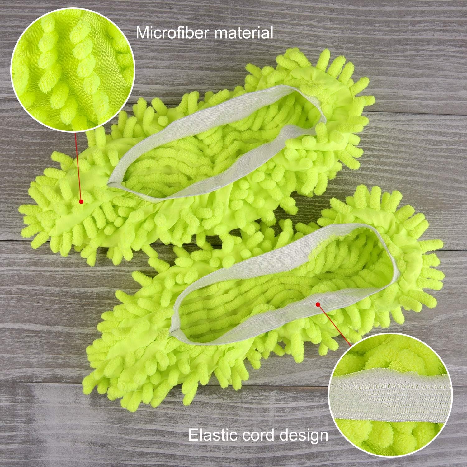 TUPARKA 2 works Mop Slippers Mop Shoe Microfibre Slippers for Cleaning Multi-Function Floor Cleaning Shoe Covers (Green and Blue) - Image 5