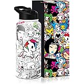 Tokidoki Unicorno Bottle 32oz Insulated Stainless Steel Water Bottle with Reusable Vacuum Insulated Water Bottle Tumbler with Leak Proof Flip Bottle for Sport Travel Office(BN allstars)