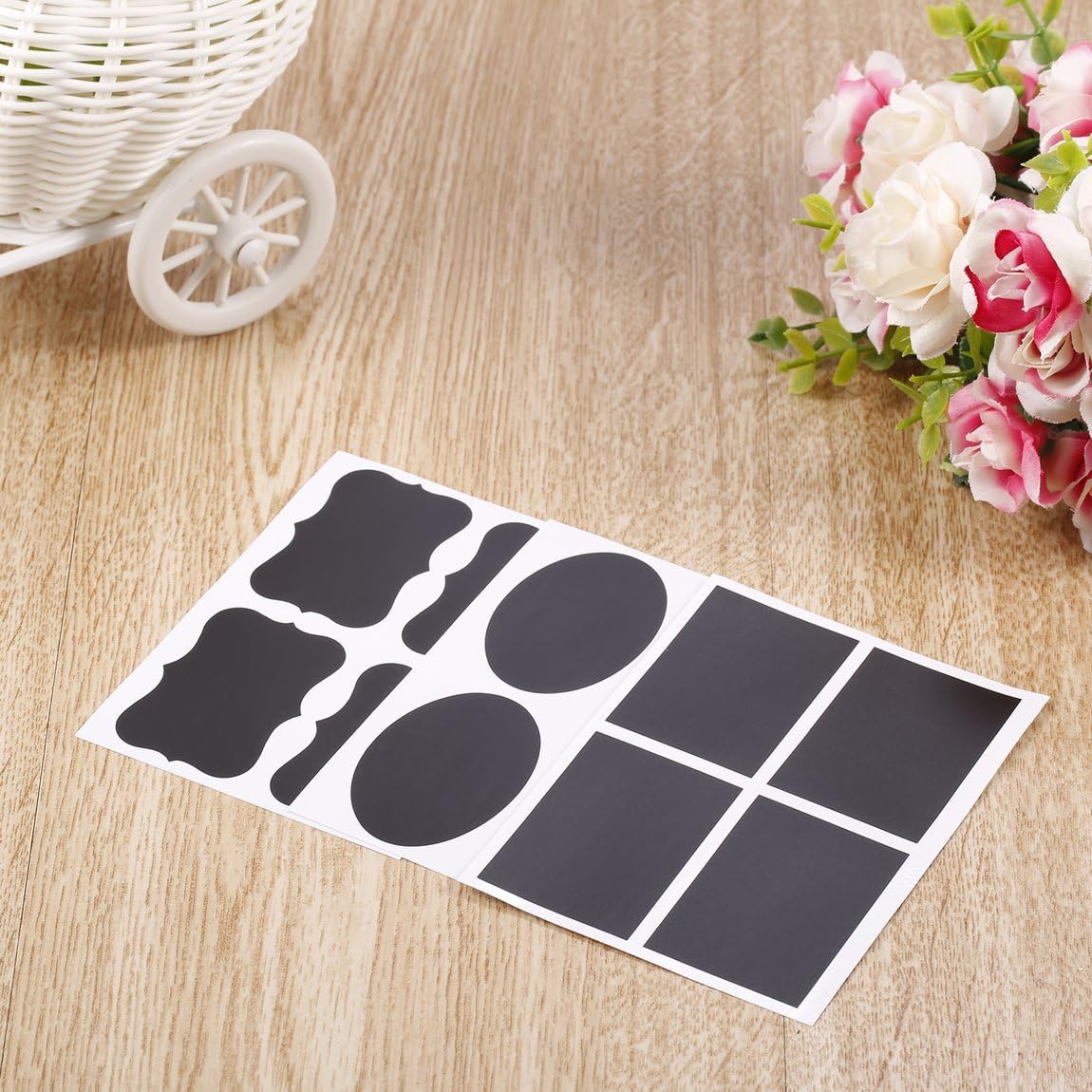 SeniorMar 36 piezas pizarra pizarra pizarra pizarra pegatinas artesanal