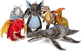 Zappi Co Plush Dragon Standing Toy 33cm Safari Animals Collection view 5