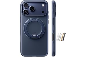 TORRAS 360 Magnetic Stand for iPhone 17 Pro Max Case, Fit for MagSafe, Military-Grade Protection, Camera Control, Translucent