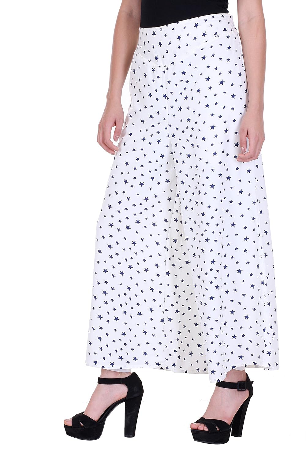 deewa white star printed palazzo