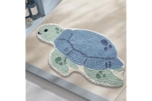 WREWING Ocean Animal Play Mat 20x33 Inch, Cute Animals Large Non Slip Super Soft Plush Area Rug for Kids Room Playroom Nursery Bedroom, Educational Washable Circular Floor Mat for Home Room Decorative