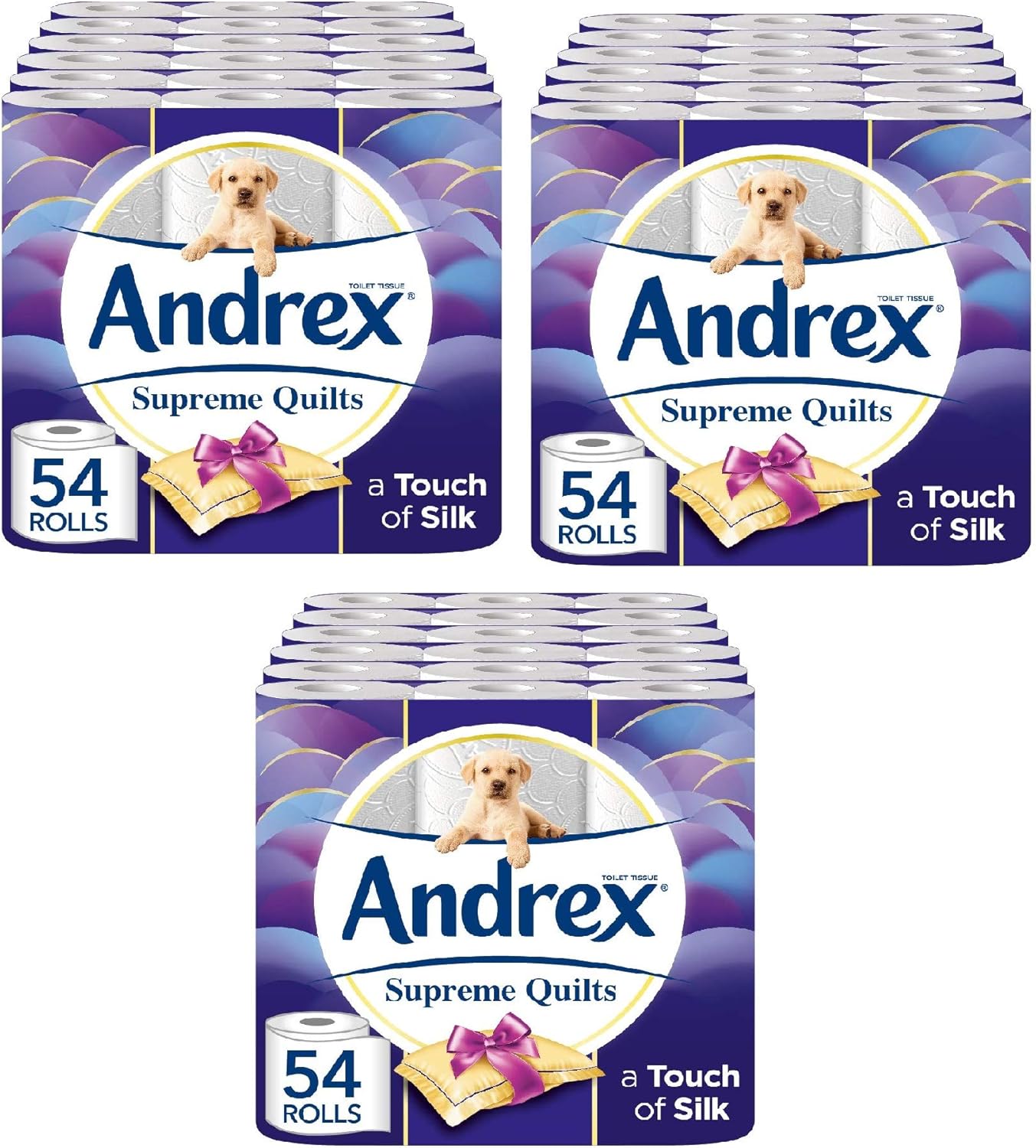 Andrex Supreme Quilts Toilet Tissue, 54 Rolls (3 Pack) Amazon.co.uk