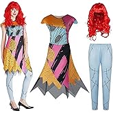 JFDSA Sally Costume Women Adult Halloween Nightmare Cosplay Outfit Female Christmas Costumes Princess Dress Up Set for Women