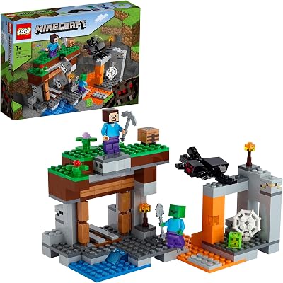 LEGO Minecraft Abandoned Mine 21166 Zombie Cave Steve Spider Slime Gift 7+