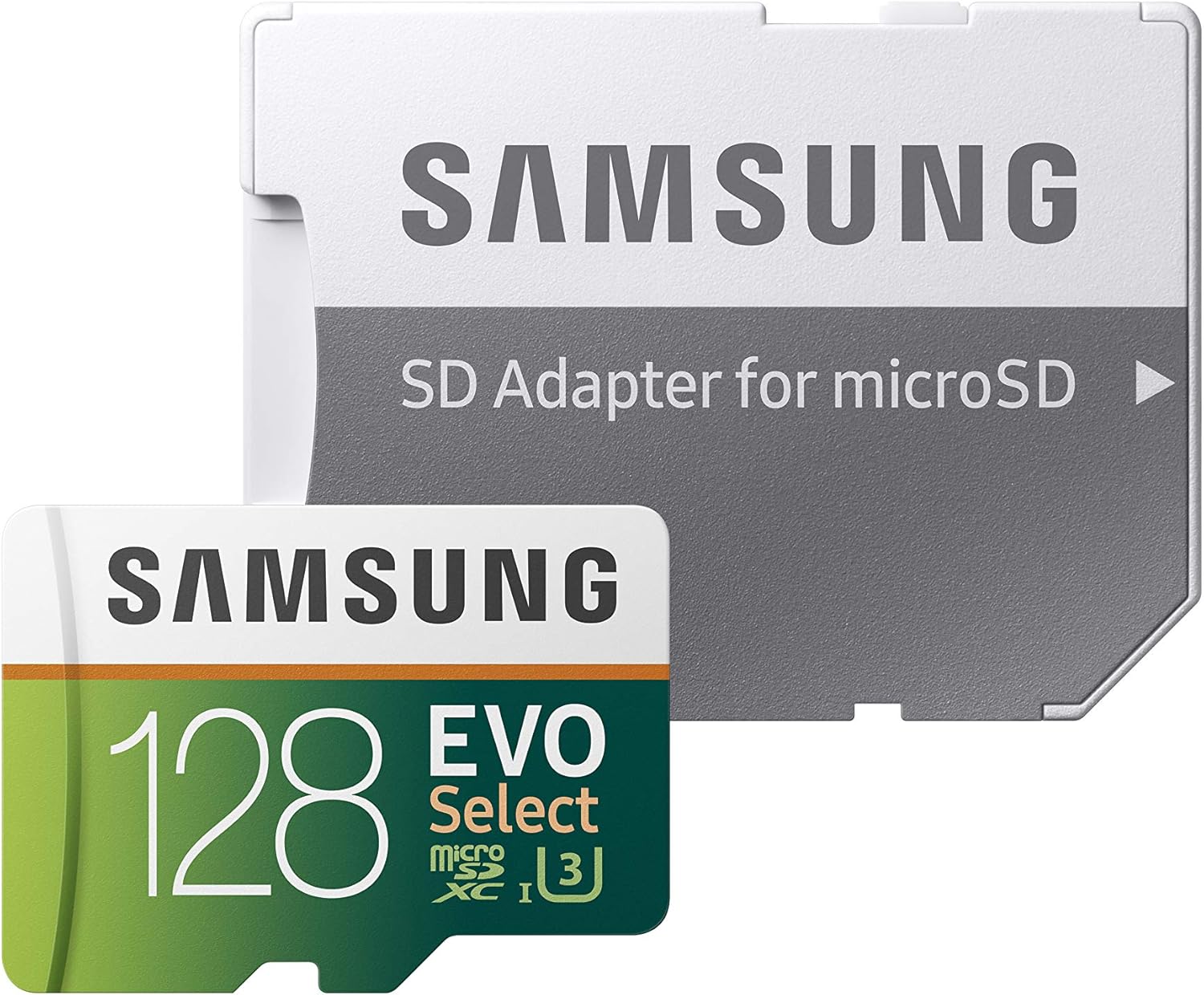 Samsung (MB-ME128GA/AM) 128GB 100MB/s (U3) MicroSDXC EVO Select Memory Card with Full-Size Adapter: Computers & Accessories
