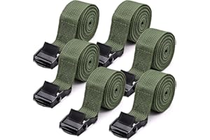 JOH 6 Pack Trail Camera Straps, 40'' Heavy Duty Nylon Lashing Straps with Alloy Lock Buckle Up to 700 lbs, Hunting Gifts for Men, Hunting Utility Strap for Hanging Trail Cameras