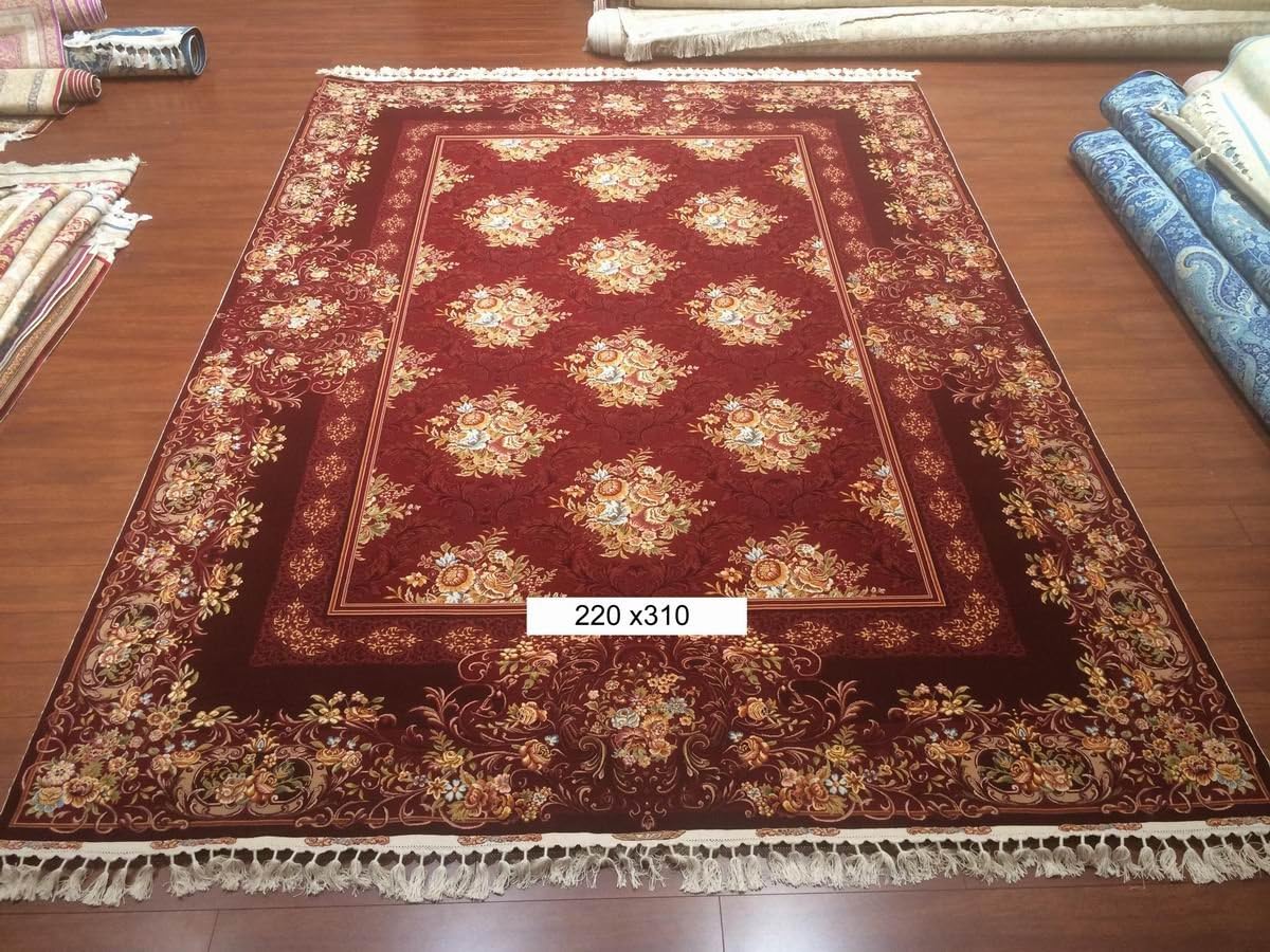 7ftx10ft Luxury Home Turkish Handmade Rugs Persian Wool Silk Floral Area Rugs Carpet