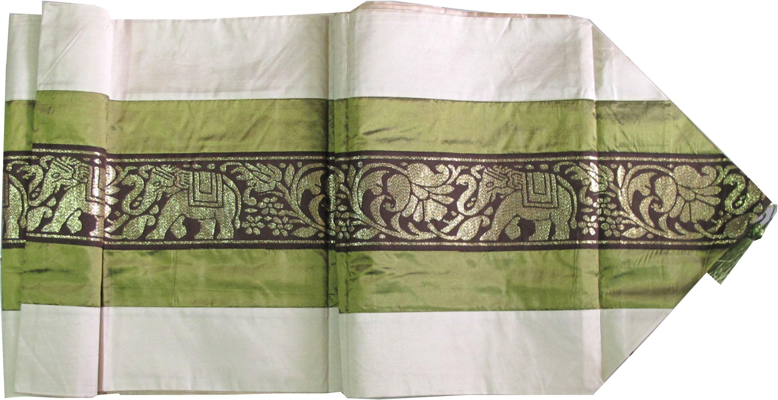 REALLY NICE ELEPHANTS TABLE & BED RUNNER FOR YOUR KING SIZE BED WIDTH=16 INCHES, LONG = 97 INCHES