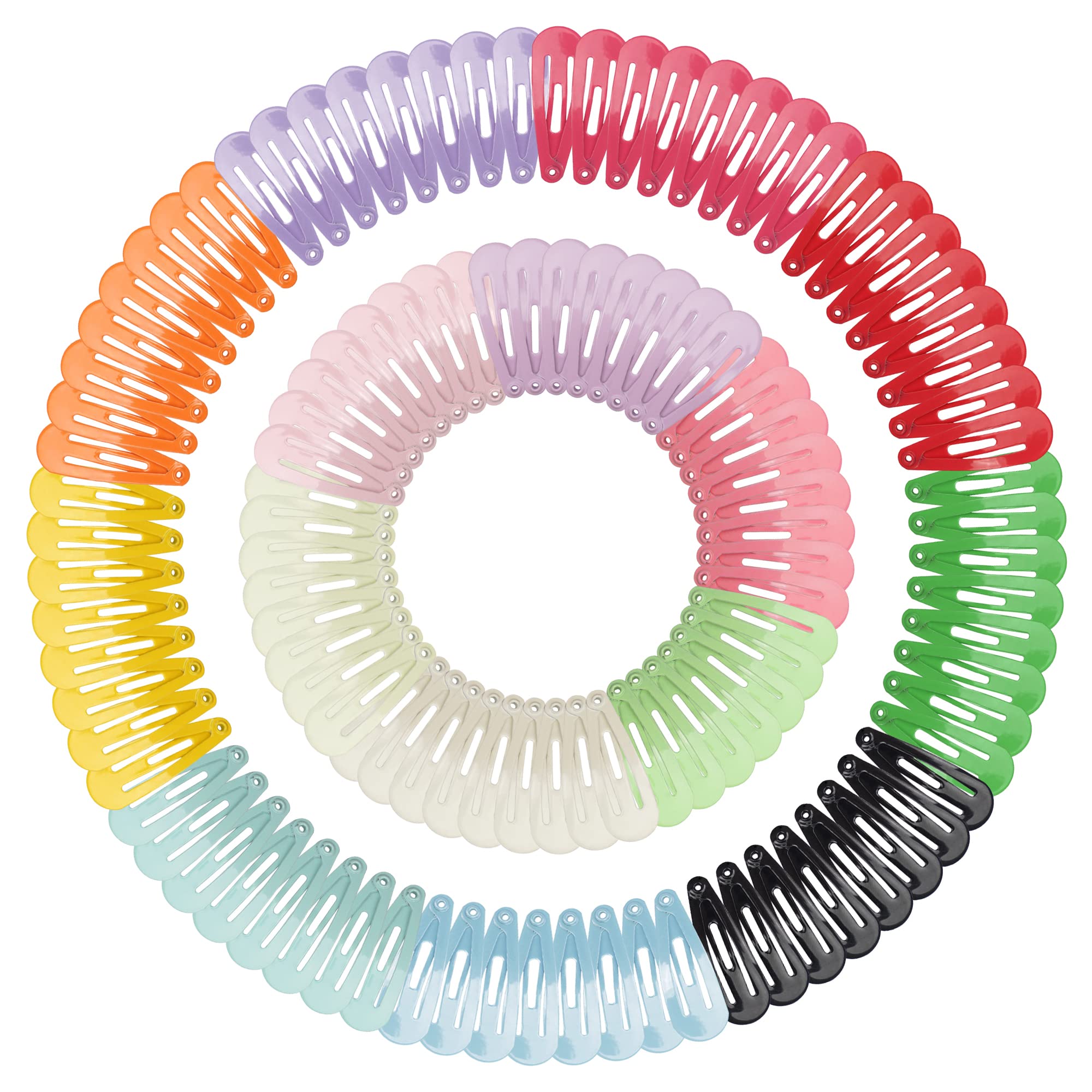JOYOYO 120 Pcs Toddler Hair Clips Metal Snap Clips Mini Size 1.2 Inch Candy Colors, Small Hair Clips for Baby Girls Kids Fine Hair