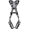 MSA V-FIT Standard Safety Harness - Polyester & Nano-Technology Treated Web Full Body Harness Back, Shoulder Padding, Gray