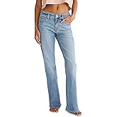 Aeropostale Womens Mid Rise Flare Jeans