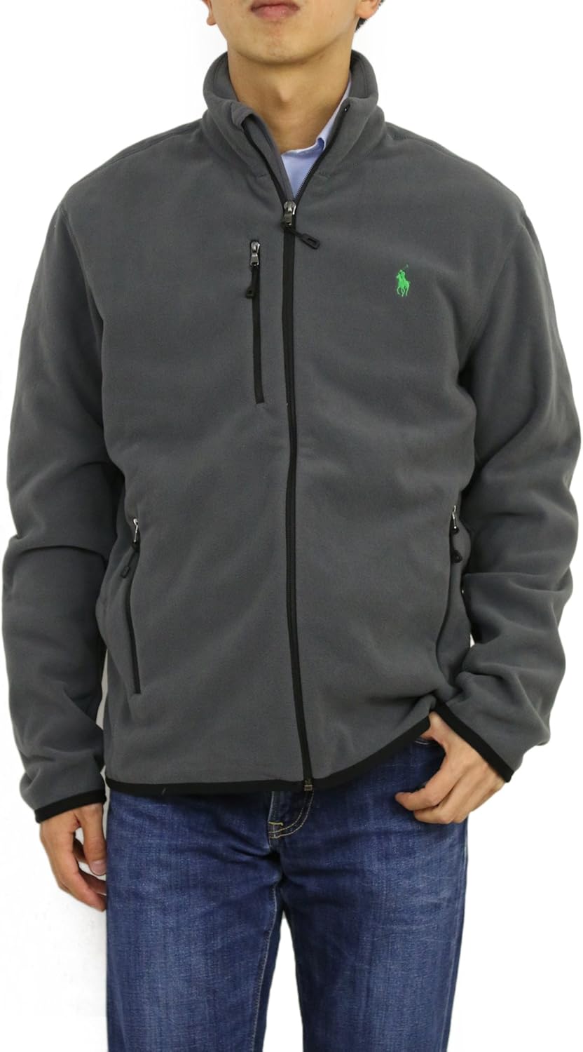 Amazon.com: Polo Ralph Lauren Mens Performance Full Zip Fleece Jacket (L, English Grey): Clothing
