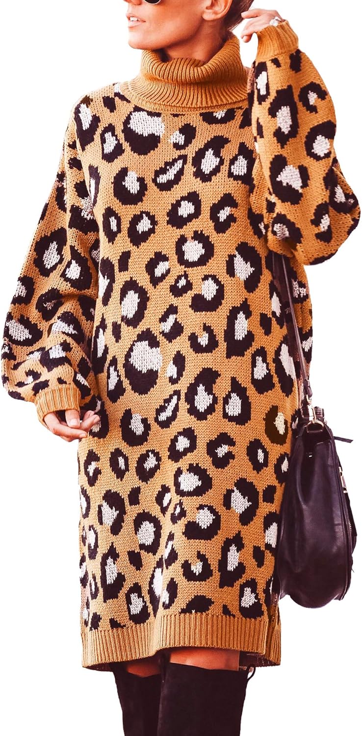 leopard print jumper dress