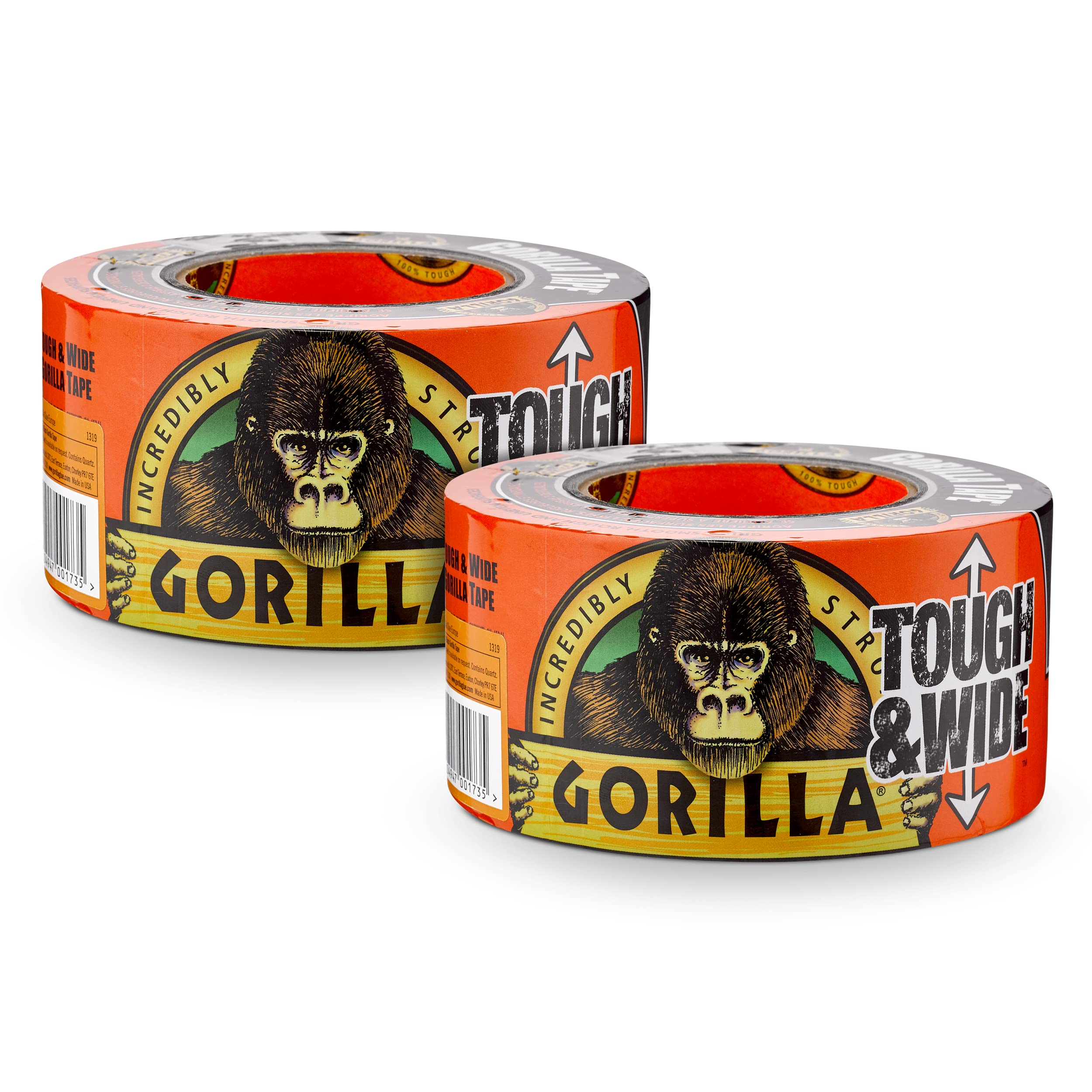 Gorilla Tape Tough and Wide 7m (2 Pack), Black