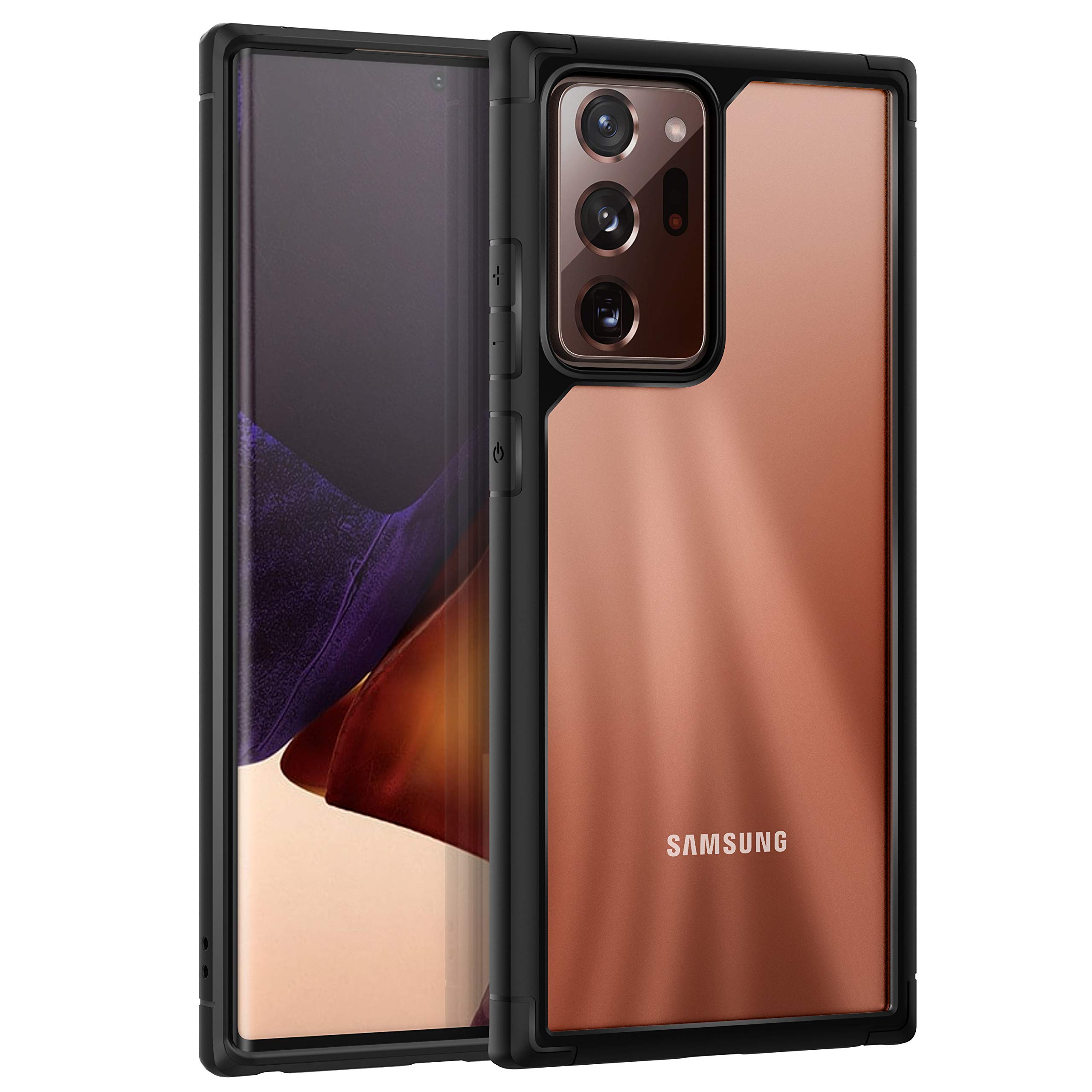 ORETECH for Samsung Galaxy Note 20 Ultra Case, Hybrid Clear Case for Galaxy Note 20 Ultra Phone Case Transparent Hard PC Silicone TPU Bumper Frame Protective Cover Case - 6.9"