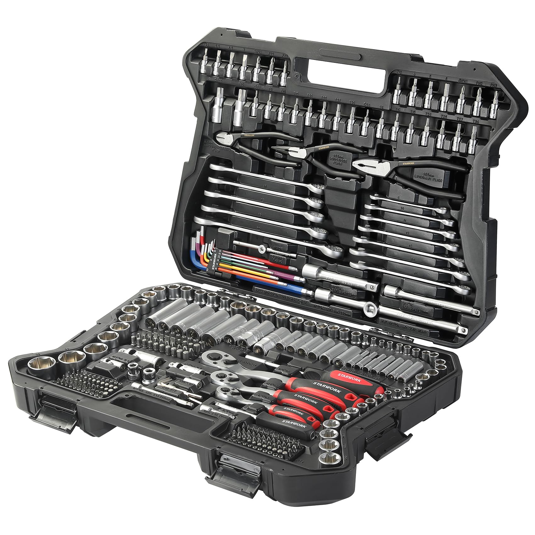 Photo 1 of STARWORK TRUE MECHANIC™ 314-Piece Mechanics Tool Set and Socket Set, Professional Metric Set