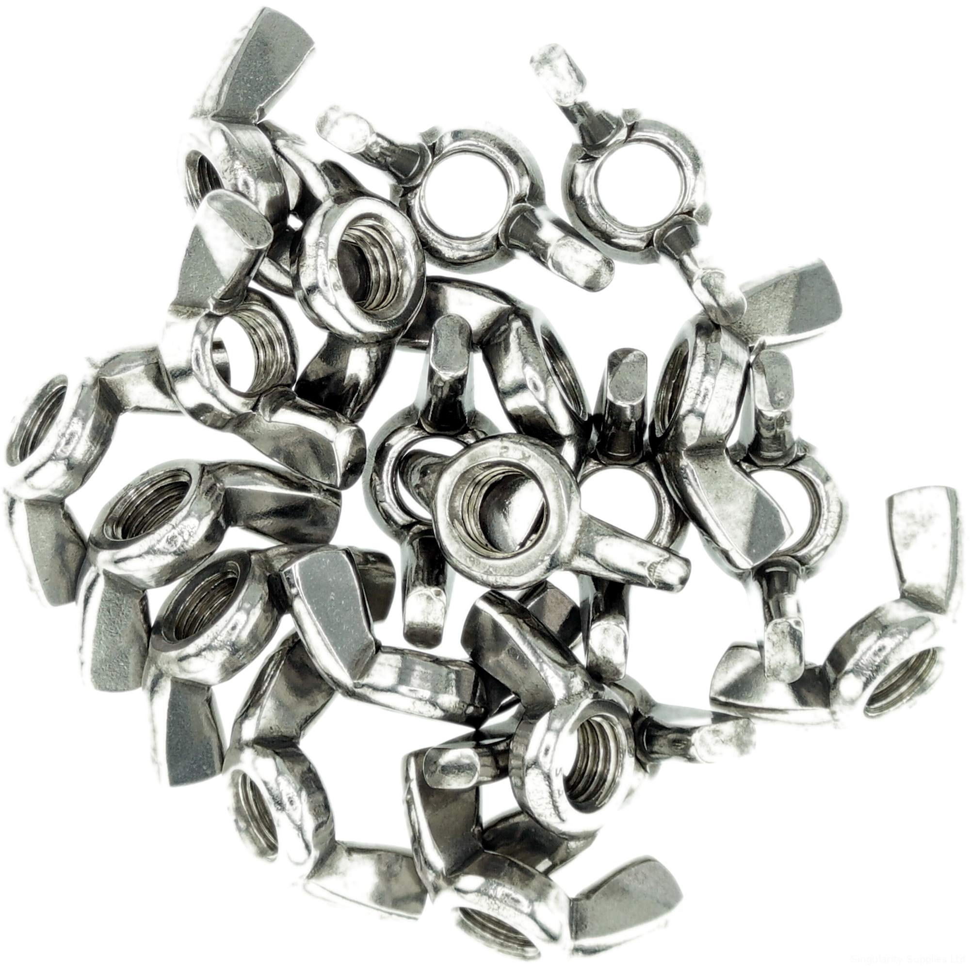 M10 (10mm) Wing Nut - Stainless Steel (A2) (Pack of 20)