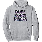 Dope Black Pisces Zodiac Sign Astrology Pullover Hoodie