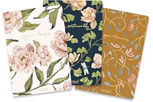 GraceLaced Lined Notebooks, Set of 3, Rejoice, Pray, Give
