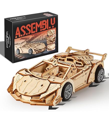 Amazon.com: MOCBURIKU 3D Wooden Puzzles Model Car Kits to Build