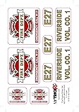 MyTrickRCGenuine MYK-ST2 Fire Truck Decal Set, 1/10th Scale, Materials and Printing, Simple Way to get Great Results