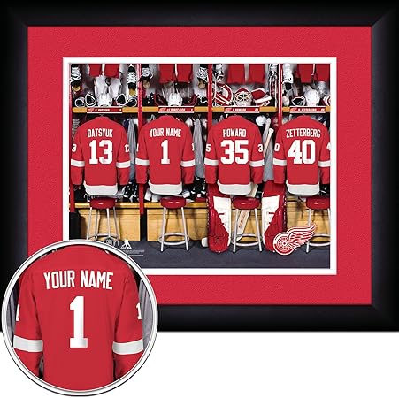 personalized red wings jersey