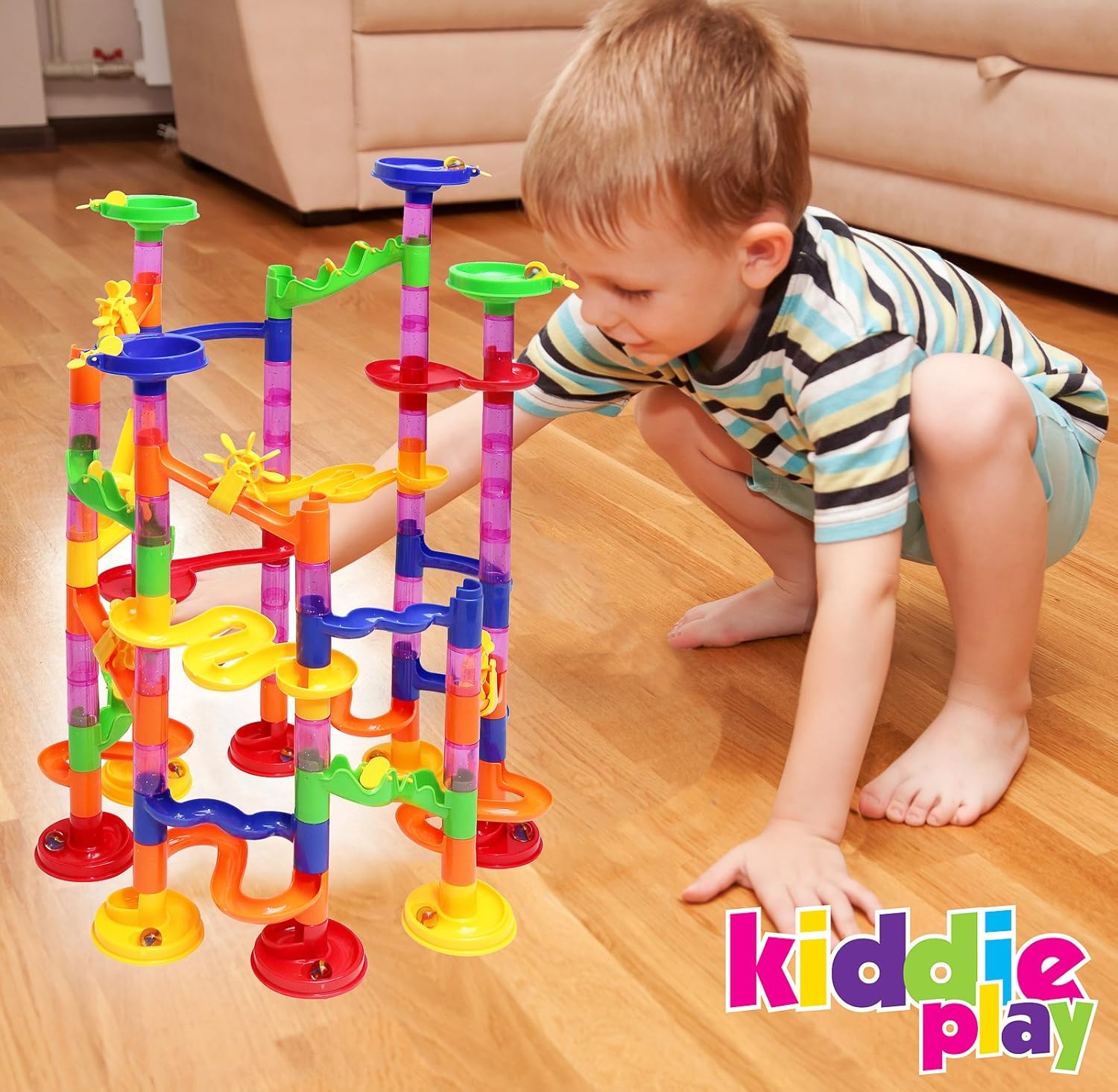 75 Translucent Marbulous Pieces + 30 Glass Marbles Kiddie Play Marble