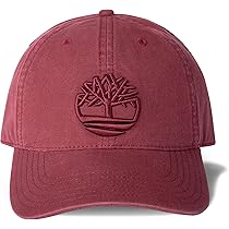 Timberland Men's Baseball Cap with Leather Patch Logo, Black