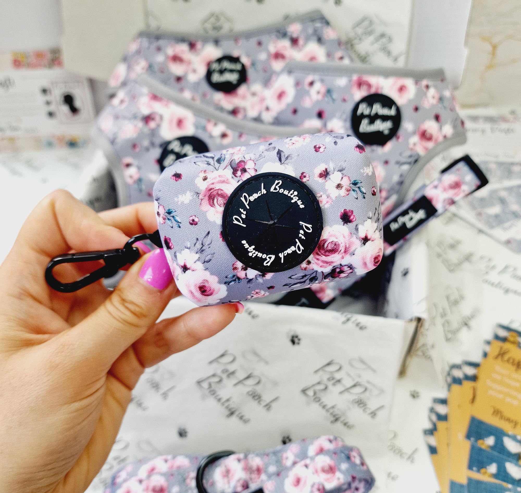 Pet Pooch Boutique SECRET GARDEN FLORAL POO BAG HOLDER