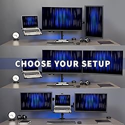 VIVO Dual Monitor + Laptop Mount for 13 to 27 inch