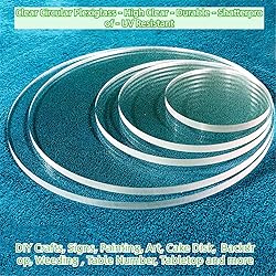 GetWant 1/4" Thick Round Acrylic Plexiglass Sheets