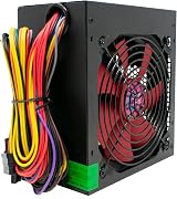 iChoose Limited 550W ATX Switching Power Supply PSU 12cm Silent Red Fan PC view 4