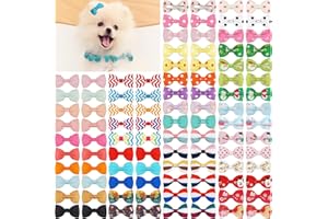 Yxiang 100PCS Dog Hair Bows Cute Puppy Bows for Small Dogs Yorkie Accessories Handmade Dog Bows Hair Clips Pet Grooming Accessories for Doggies Poodle Teddy Shih Tzu (50 Pairs)