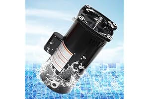 TOP SOJOURN USQ1202 Pool Pump Motor 2HP, 3450 RPM, 48Y Frame, 230V, 60HZ, Square Flange Pool Motor, Capacitor Start/Run, for A.O. Smith for Century Pool and Spa Pump Motor