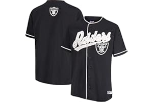 Ultra Game Adult's NFL Official Button Down Baseball Mesh Jersey Shirt