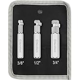 DURATECH Internal Pipe Wrench Set, 3-Piece, 3/8",1/2" and 3/4" | Pipe Nipple Extractor Set, No Thread Damage, Cam Design, Easy to Catch, Organizer Pouch Included