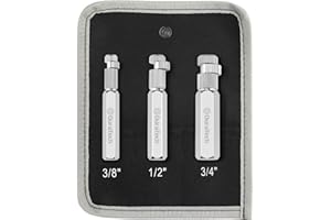 DURATECH Internal Pipe Wrench Set, Pipe Nipple Extractor Set, 3-Piece, 3/8",1/2" and 3/4" Pipe Capacities, Organizer Pouch Included