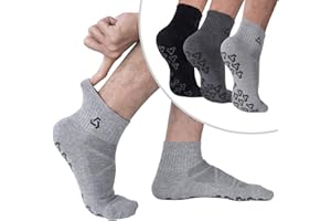 Ozaiic Non Slip Socks Grip for Yoga Home Workout Pure Barre, Pilates, Hospital, Ideal Cushion Socks for Men and Women